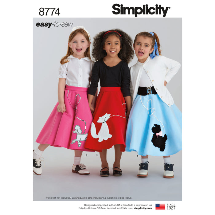 8774 Children's and Girls' Costumes. Size: 3-14 y