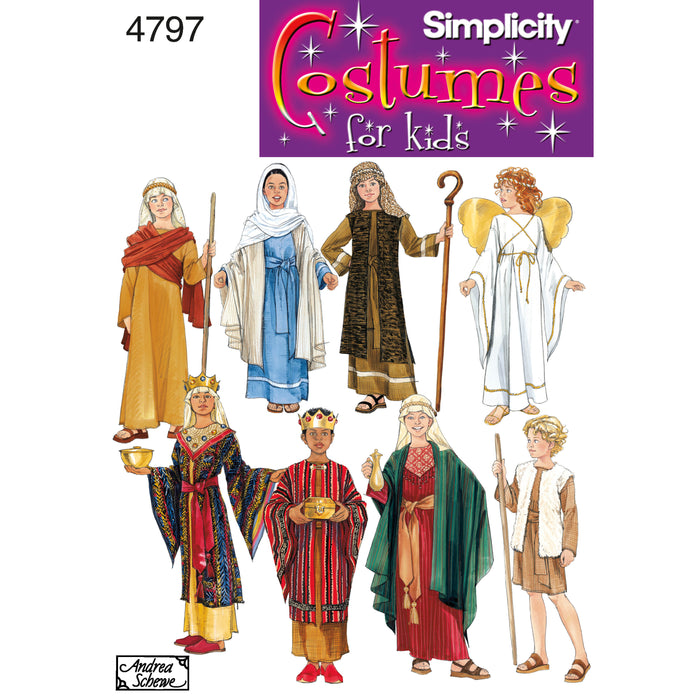 4797 Boy's & Girl's Nativity Costumes. Size: S-L (2-12 y)
