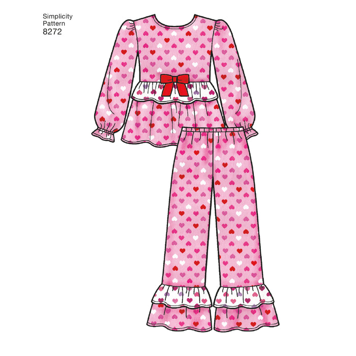 8272 Child's and Girl's Sleepwear and Robe. Size: 3-14 y