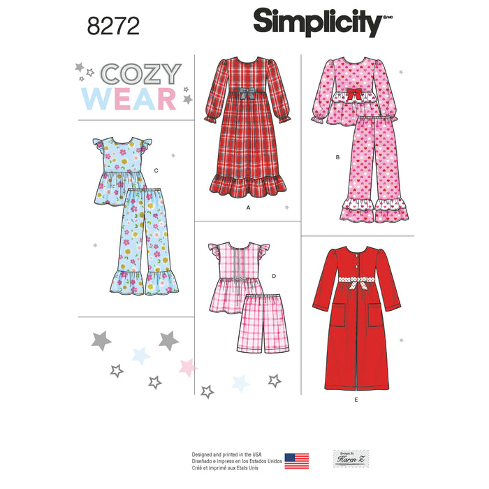 8272 Child's and Girl's Sleepwear and Robe. Size: 3-14 y