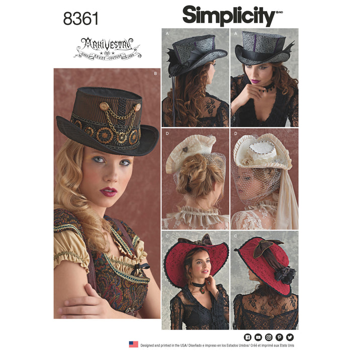 8361 Hats in Three Sizes. Size: S-L