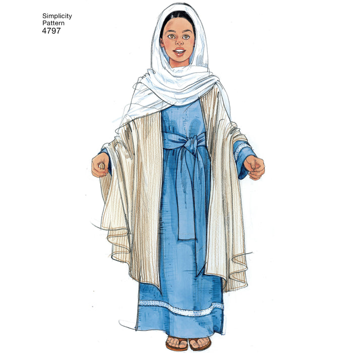 4797 Boy's & Girl's Nativity Costumes. Size: S-L (2-12 y)