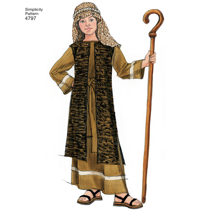 4797 Boy's & Girl's Nativity Costumes. Size: S-L (2-12 y)