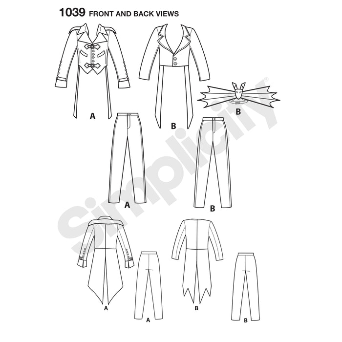 1039 Men's Cosplay Costumes. Size 48-62