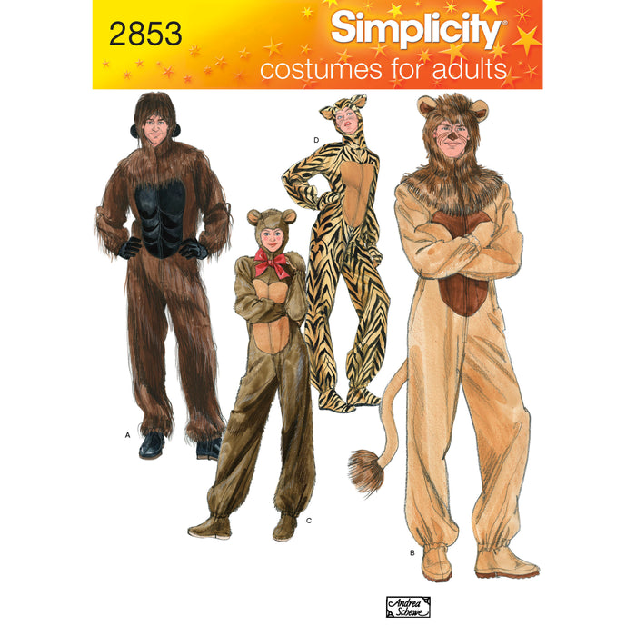 2853 Adult Animal Costumes. Size: XS-XL