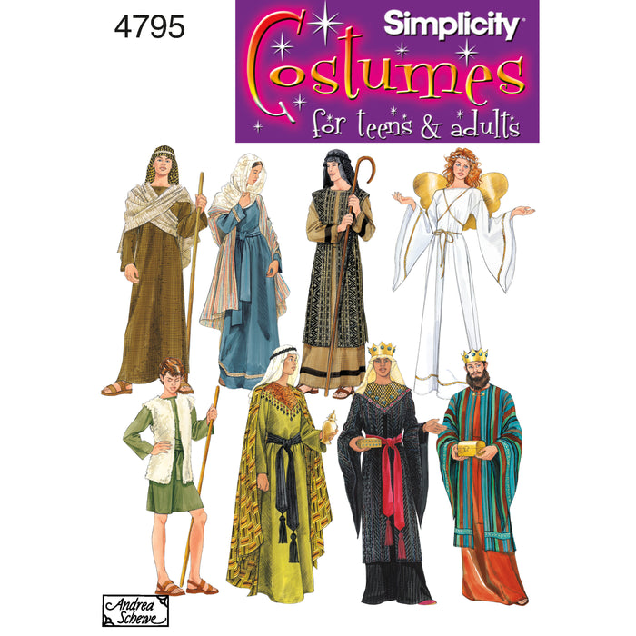 4795 Misses', Men's & Teen's Costumes. Size: XS-XL