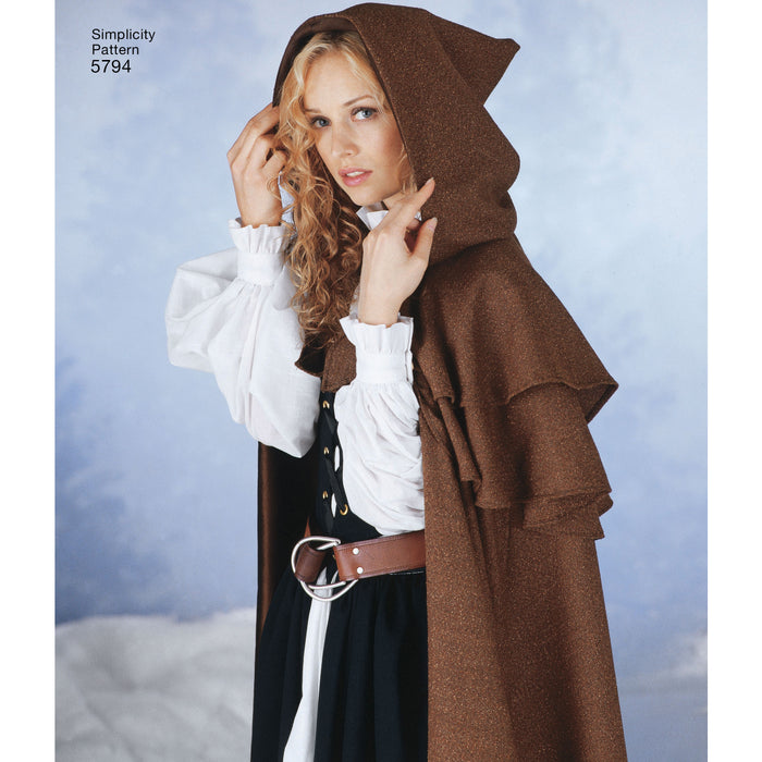 5794 Misses' Capes. Size: XS-L