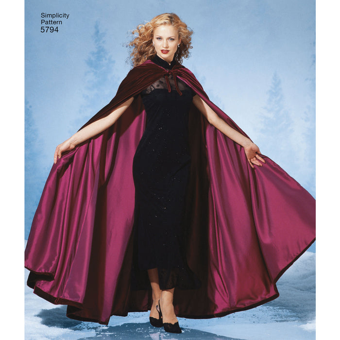 5794 Misses' Capes. Size: XS-L