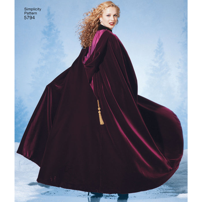 5794 Misses' Capes. Size: XS-L