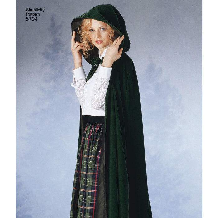 5794 Misses' Capes. Size: XS-L