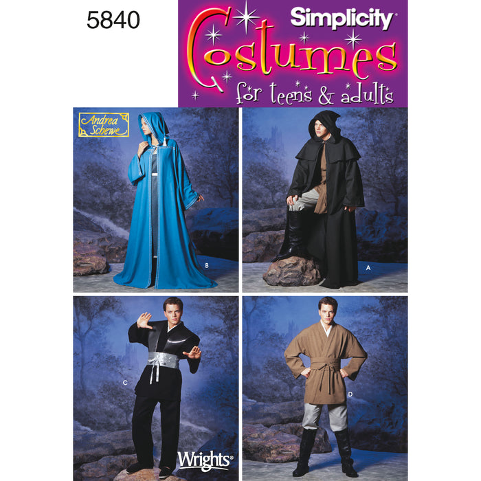 5840 Adults' & Teens' Costumes. Size: XS-XL