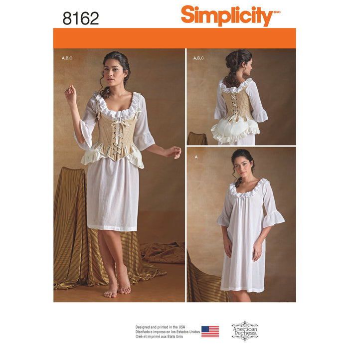 8162 Misses' 18th Century Undergarments. Size: 32-48
