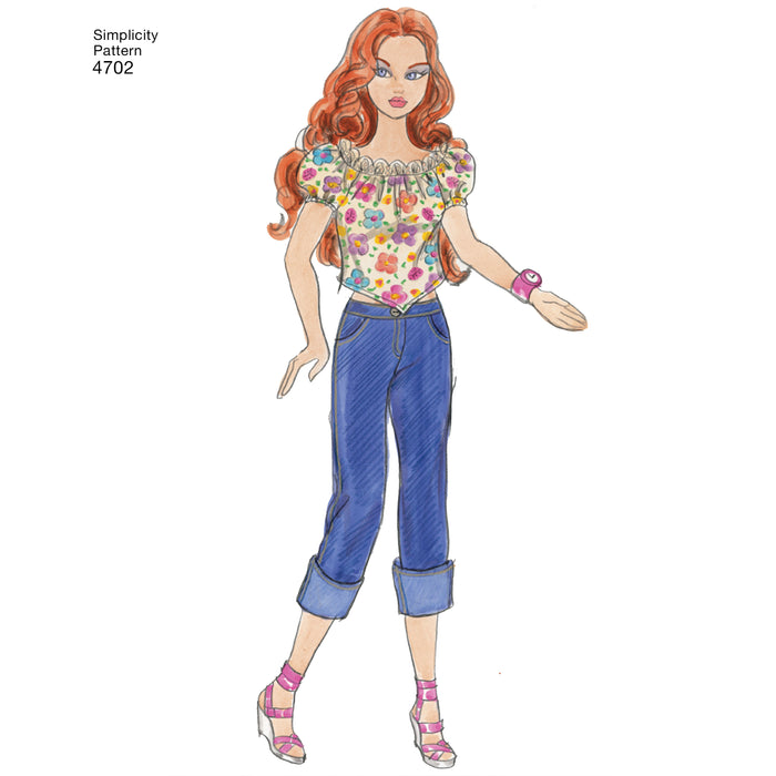 4702 for 11-1/2" Doll Clothes. Size: One Size
