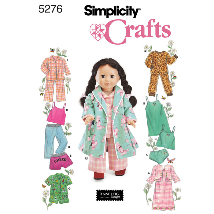 5276 for 18" Doll Clothes. Size: One Size