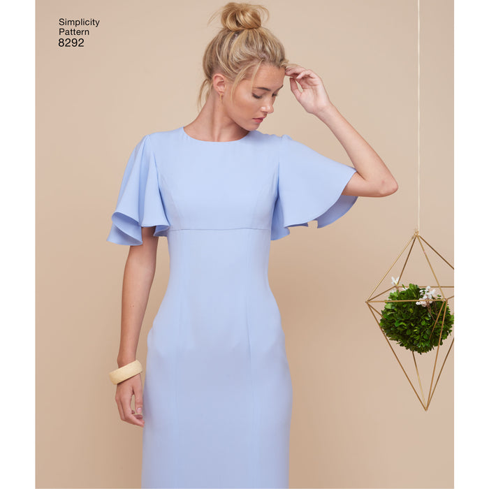 8292 Misses'/Miss Petite Dresses. Size: 32-48