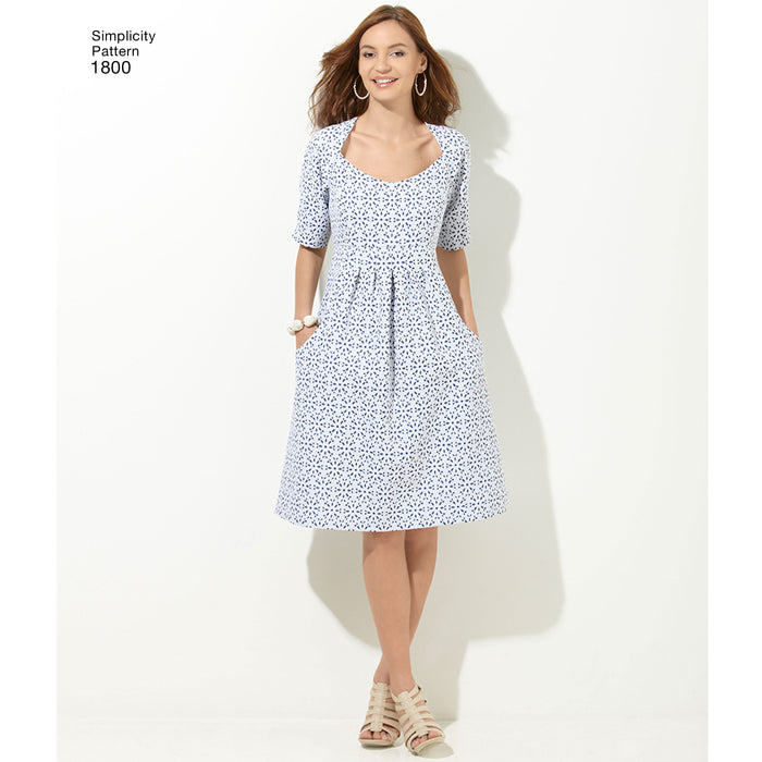 1800 Misses' & Plus Size Amazing Fit Dresses. Size: 36-54