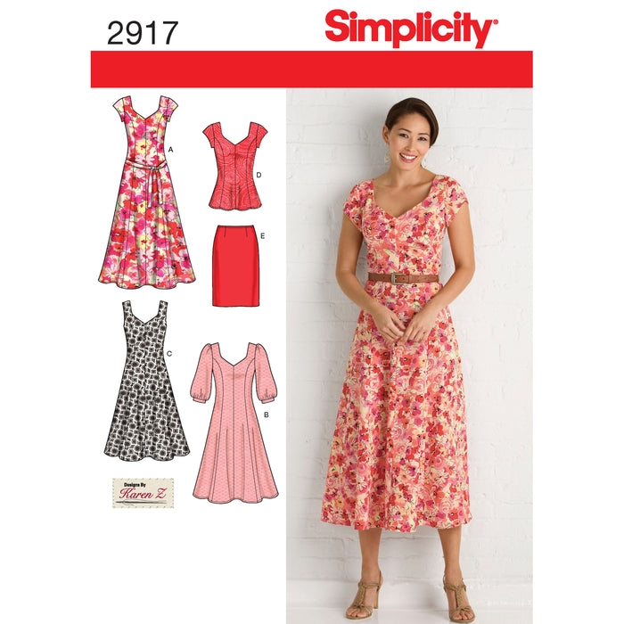 2917 Misses' & Plus Size Dresses. Size: 36-54