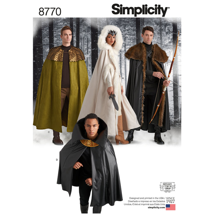 8770 Unisex Costume Capes. Size: One size