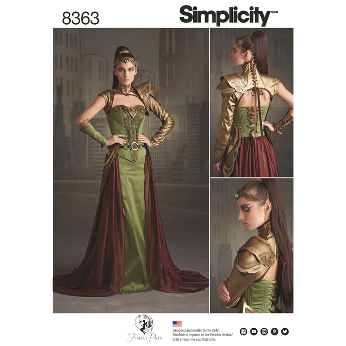 8363 Misses' Fantasy Ranger Costume. Size: 32-48