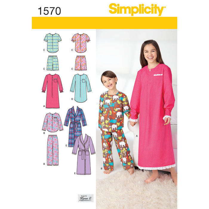 1570 Child's, Girls', and Boys' Loungewear. Size: 3-14 y