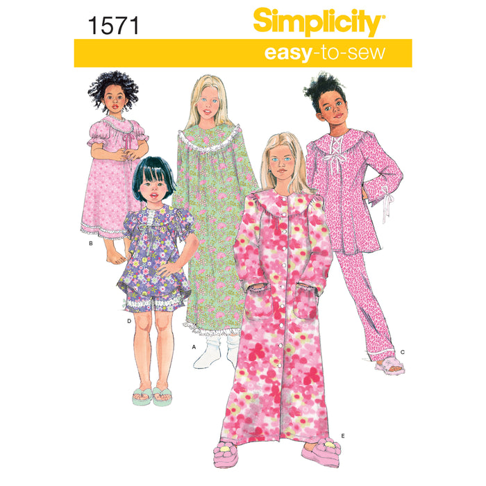 1571 Child's and Girl's Loungewear Separates. Size: 3-14 y