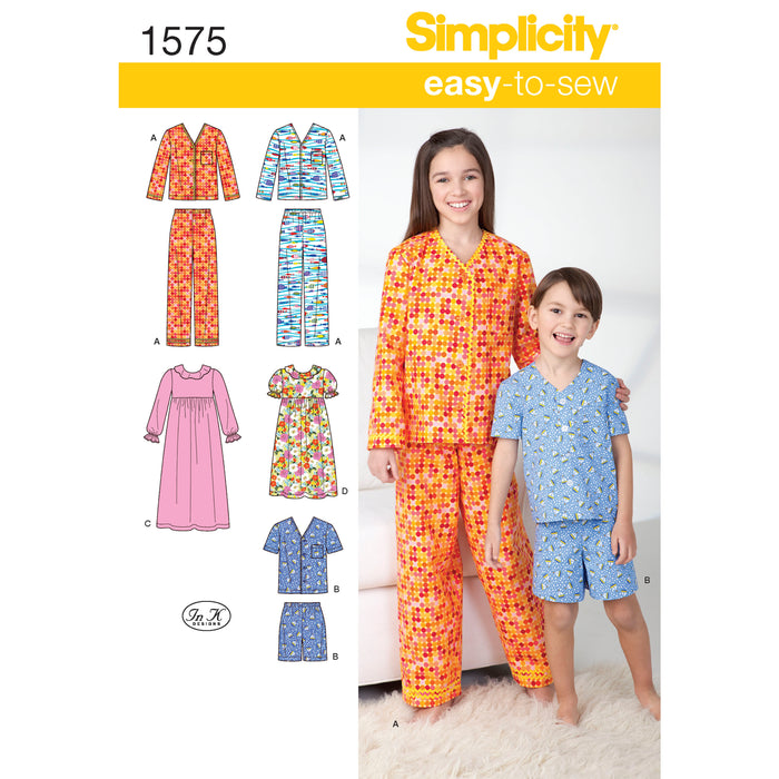 1575 Child's, Girl's and Boy's Loungewear. Size: 3-14 y