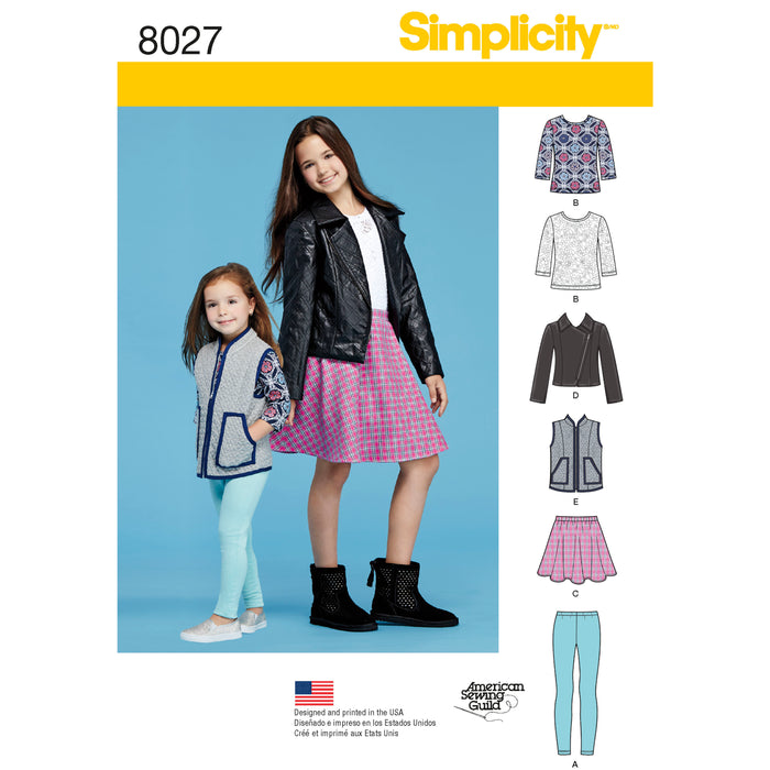 8027 Child's and Girls' Sportswear Pattern. Size: 3-14 y