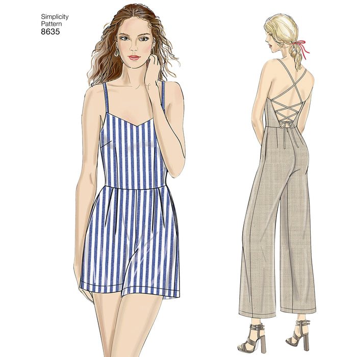 8635 Misses' Dress, Jumpsuit and Romper. Size: 32-48