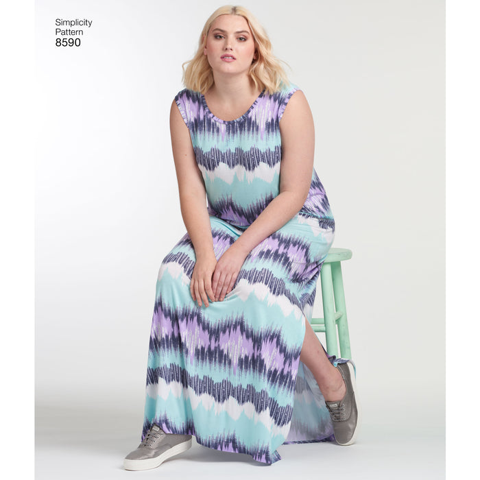 8590 Women's Knit Dresses. Size: XL-XXXXXL (48-66)