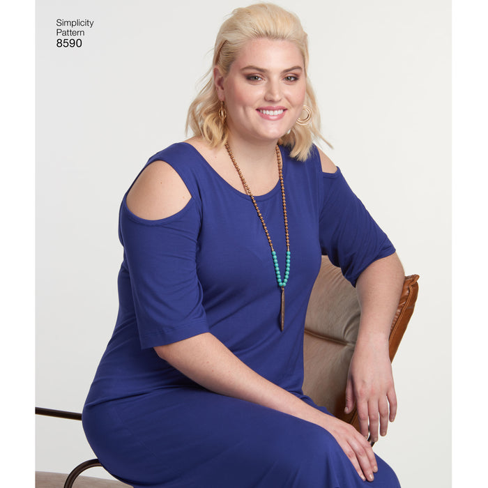 8590 Women's Knit Dresses. Size: XL-XXXXXL (48-66)