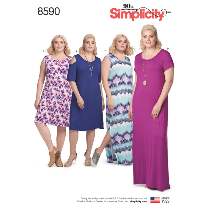 8590 Women's Knit Dresses. Size: XL-XXXXXL (48-66)