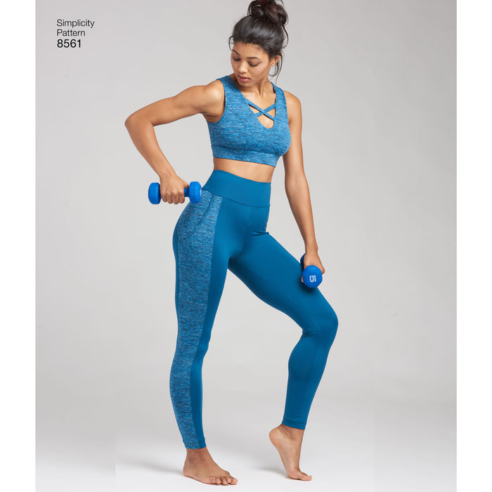 8561 Misses' and Women's Leggings. Size: XS-XXXXXL (32-66)
