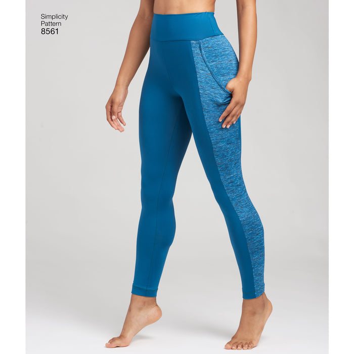 8561 Misses' and Women's Leggings. Size: XS-XXXXXL (32-66)