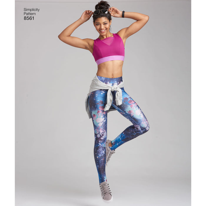 8561 Misses' and Women's Leggings. Size: XS-XXXXXL (32-66)