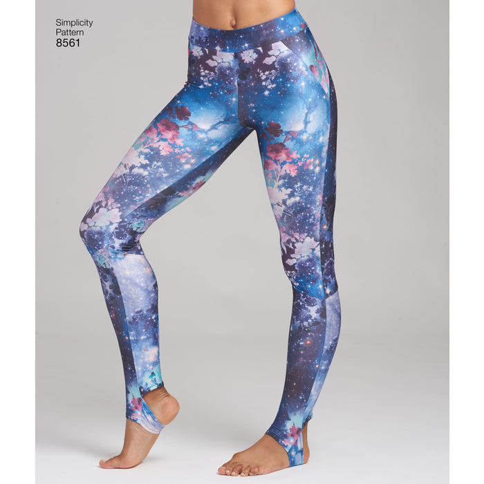 8561 Misses' and Women's Leggings. Size: XS-XXXXXL (32-66)