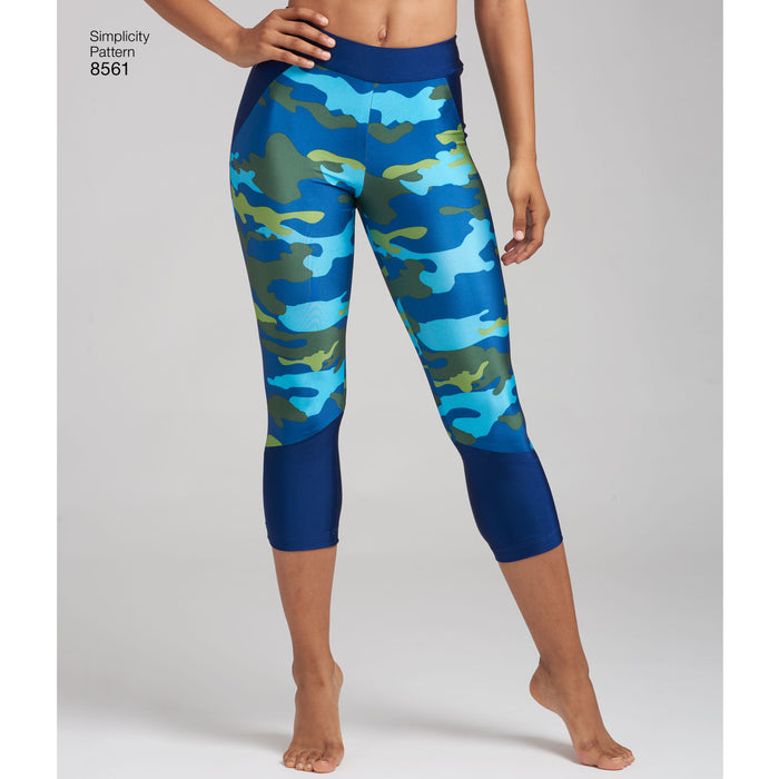 8561 Misses' and Women's Leggings. Size: XS-XXXXXL (32-66)