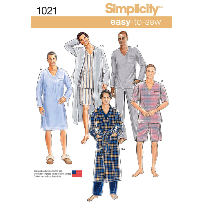 1021 Men's Classic Loungewear & Robe. Size: XS-XL