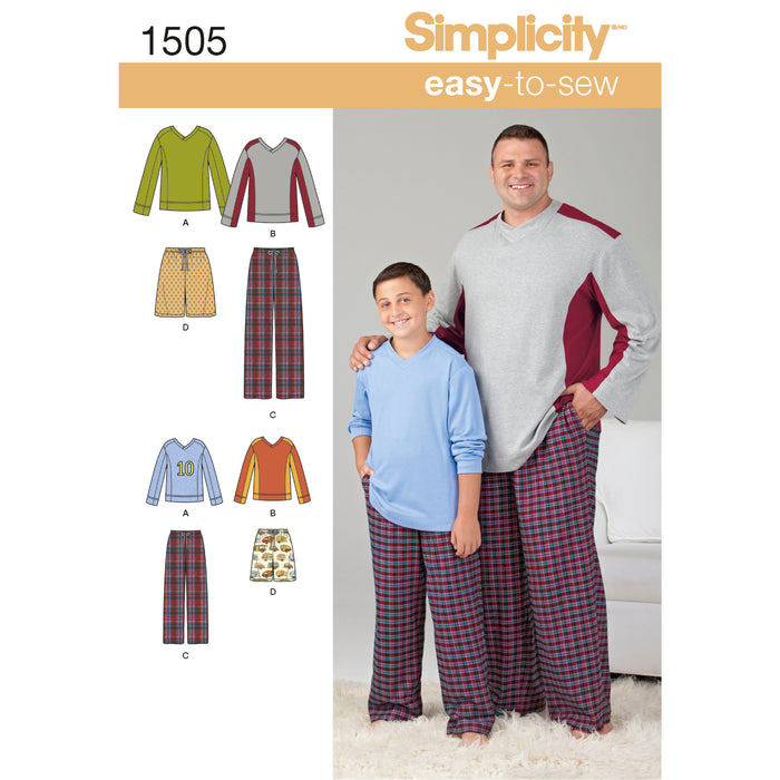 1505 Husky Boys' & Big & Tall Men's Tops and Pants. Size: S-L / XL-XXXXXL