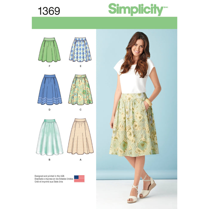 1369 Misses' Skirts in Three Lengths. Size: 32-48