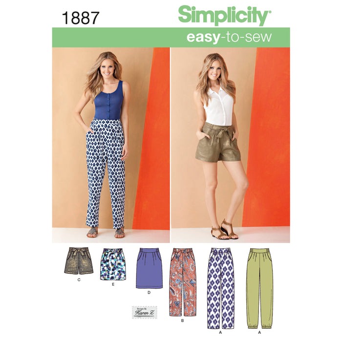 1887 Misses' Pants & Skirts. Size: 34-50