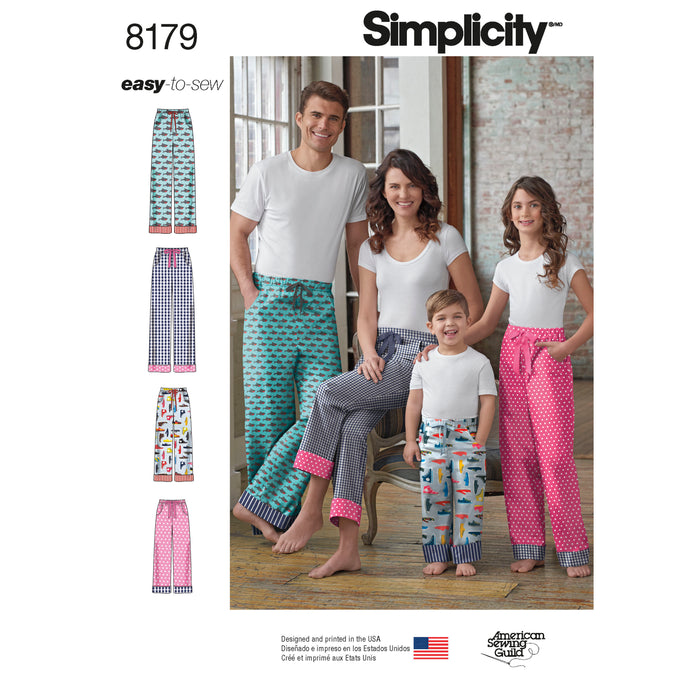 8179 Child, Teen and Adult Lounge Pants. Size: Kid´s XS-L (4-16 y) / Adults XS-XL