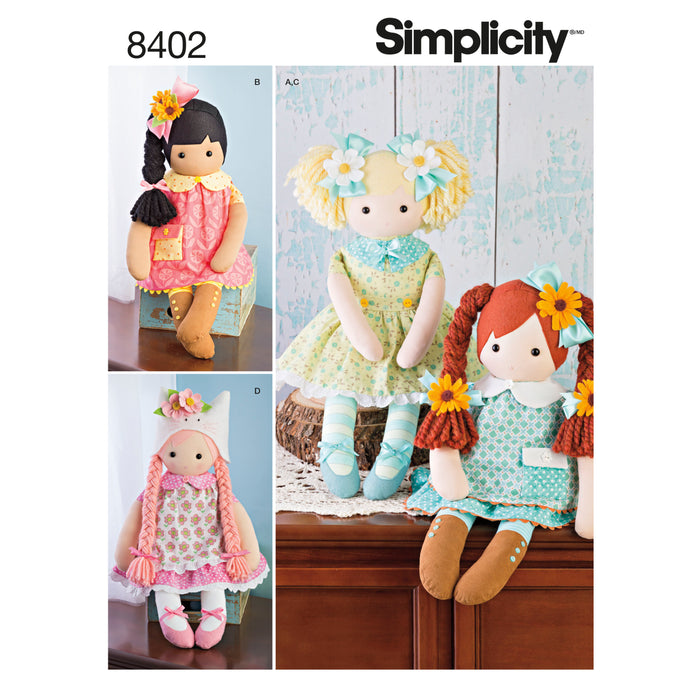 8402 23" Stuffed Dolls with Clothes. Size: One Size