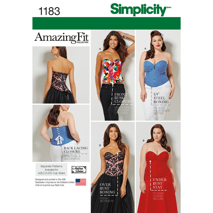 1183 Misses' and Plus Size Corsets. Size: 36-54