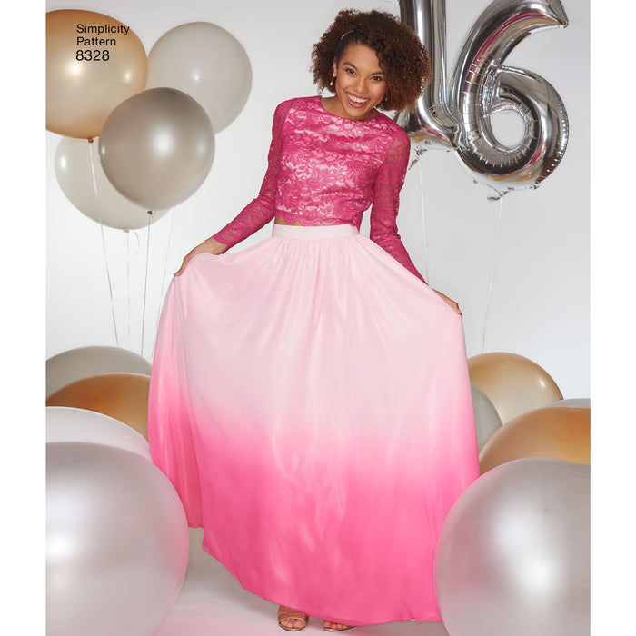 8328 Misses' Special Occasions Dress. Size: 30-46