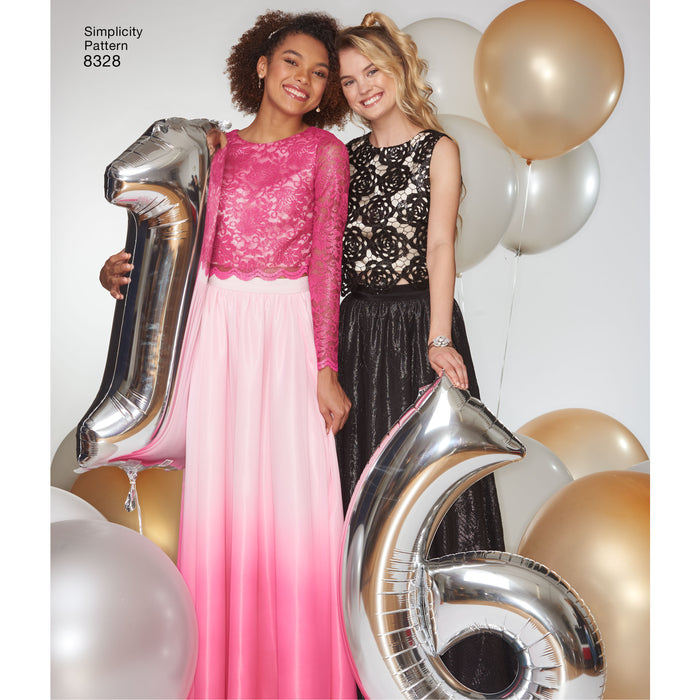8328 Misses' Special Occasions Dress. Size: 30-46