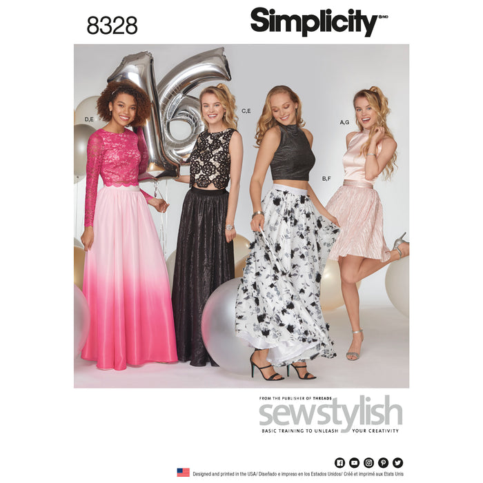 8328 Misses' Special Occasions Dress. Size: 30-46