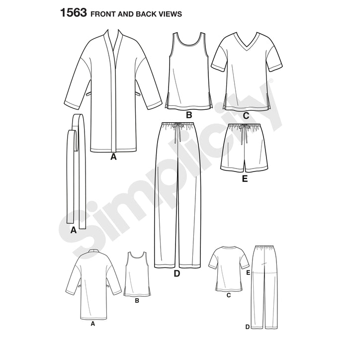 1563 Misses' Men's and Teens' Lounge Wear. Size: XS-XL