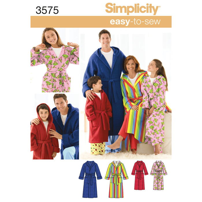 3575 Child's, Teens' & Adults' Robe. Size: Kid´s XS-L (4-16 y) / Adults XS-XL
