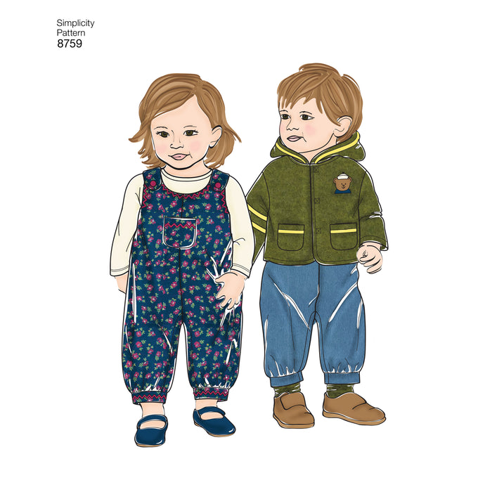 8759 Babies' Sportswear. Size: XXS-L (0-18m)