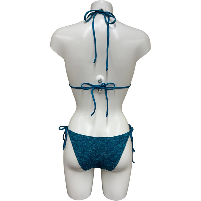 Glitter Lace Turquoise bikiní